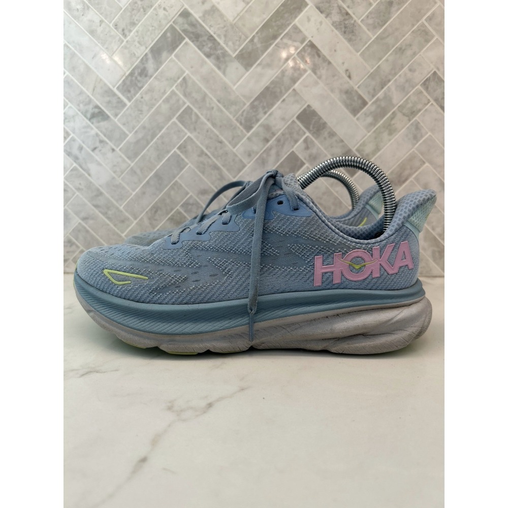 Hoka One One Clifton 9 Road Running Shoes Womens 9B 9 B‎ Mesh Athletic Sneakers - Picture 2 of 9